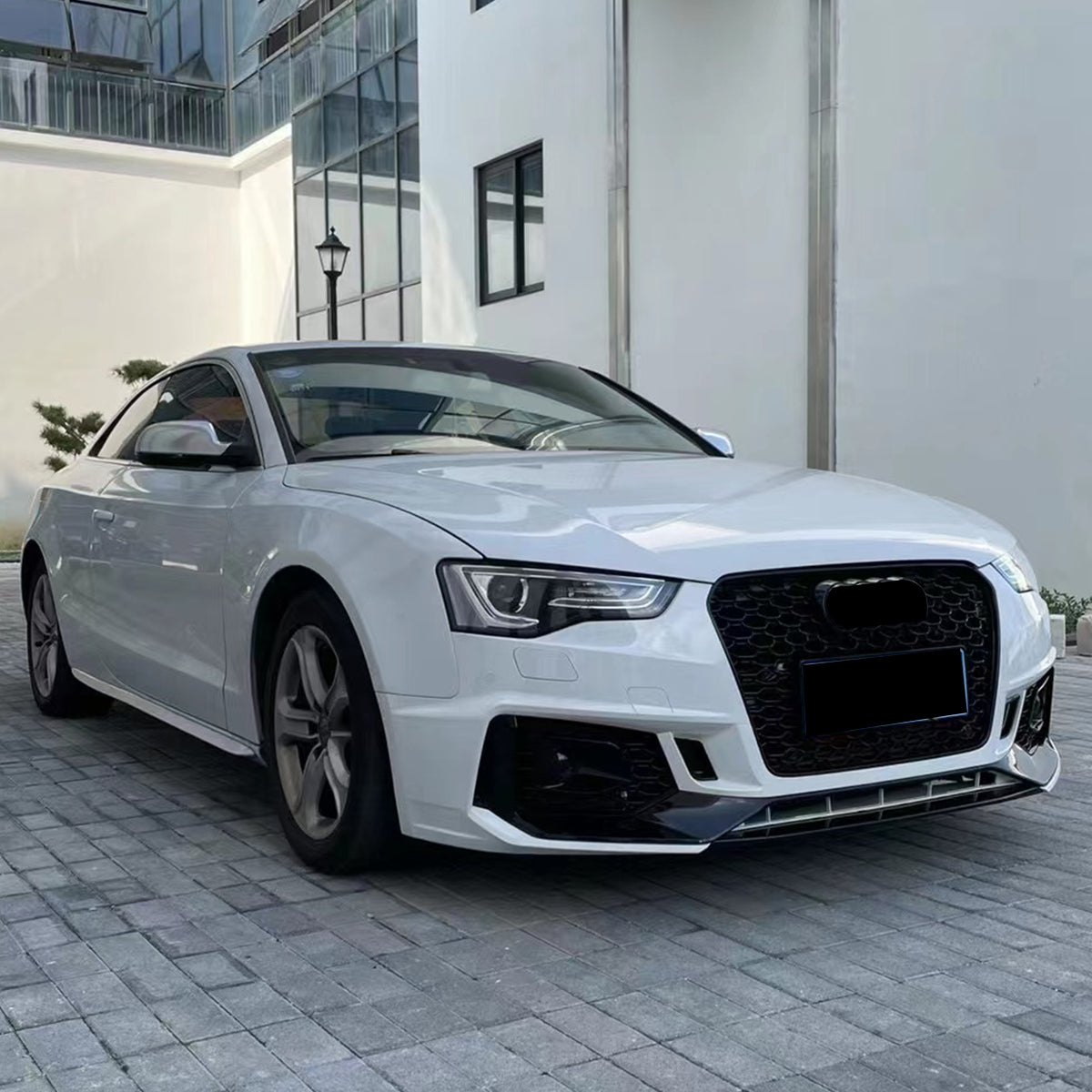 2012-2016 Audi RS5 Front Bumper For A5/S5 B8.5 Upgrade To B9 Body Kits With Fog Light Bumper Down Grille Honeycomb Grille | RS5 Front Bumper