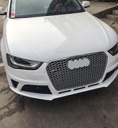 2013-2016 Audi RS4 Front Bumper For A4/S4 B8.5 Body Kits WithFog Light Grille Honeycomb Grille | RS4 Front Bumper