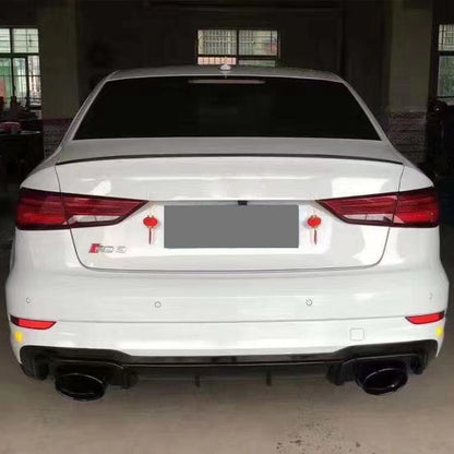 2017-2019 Audi RS3 Style A3 Non S-line rear diffuser and large dual tailpipe For Audi A3 S3 8V.5