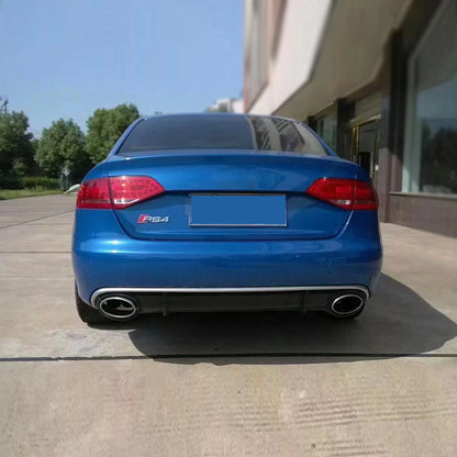 2008-2012 Audi S4 RS4 Style Rear Diffuser With Tailpipe For Audi A4 S4 B8