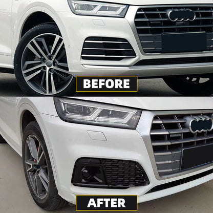 2019-2021 Audi Front Bumper Down Grille Honeycomb Style Non S Line Fog Light Grilles For Audi Q5 SQ5 B9