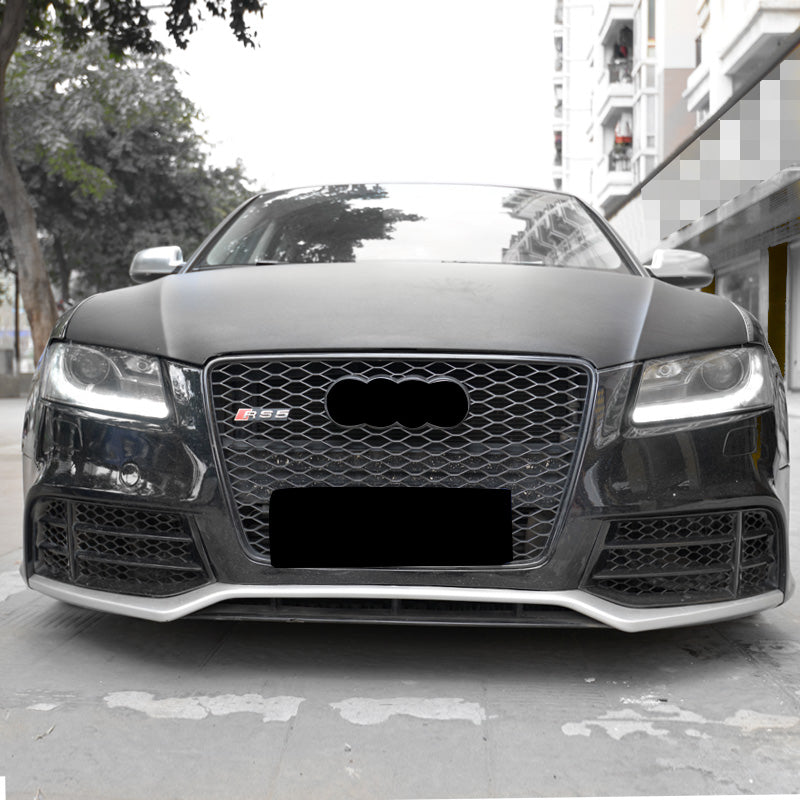 2009-2011 Audi RS5 Front Bumper For A5/S5 B8 Body Kits With Fog Light Grille Honeycomb Grille Front Lip Splitter | RS5 Bumper