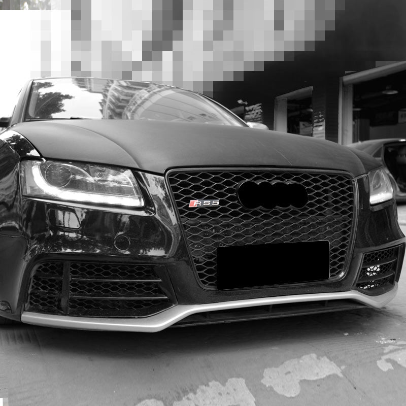 2009-2011 Audi RS5 Front Bumper For A5/S5 B8 Body Kits With Fog Light Grille Honeycomb Grille Front Lip Splitter | RS5 Bumper