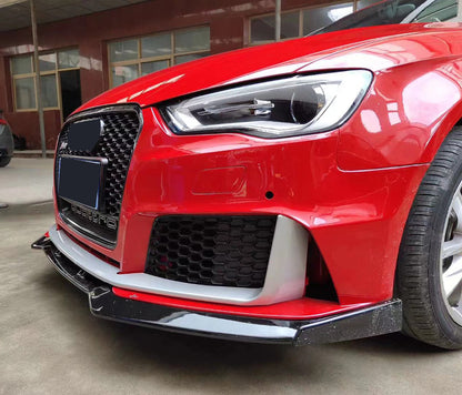 2013-2016 Audi RS3 Front Bumper For A3/S3 8V Body Kits With Honeycomb Grille Front Lip Splitter | RS3 Bumper