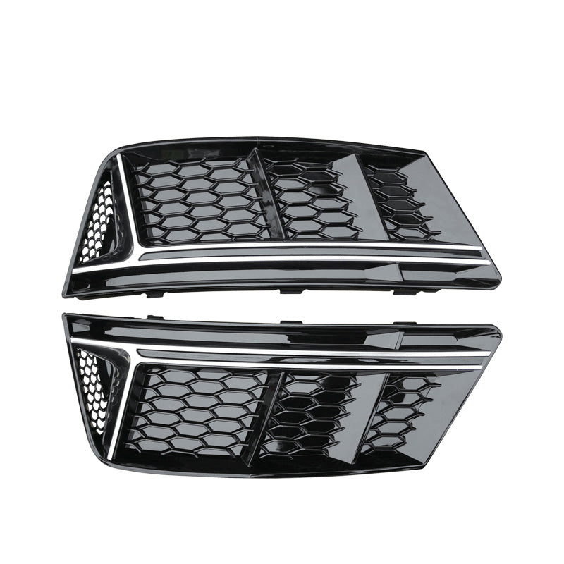 2017-2019 Audi Front Bumper Down Grille Honeycomb Style Non S line Fog Light Grilles For Audi A4 S4 B9