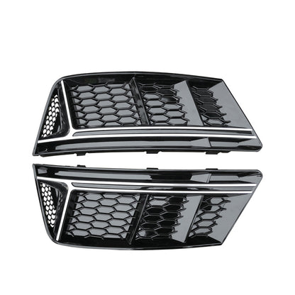 2017-2019 Audi Front Bumper Down Grille Honeycomb Style Non S line Fog Light Grilles For Audi A4 S4 B9