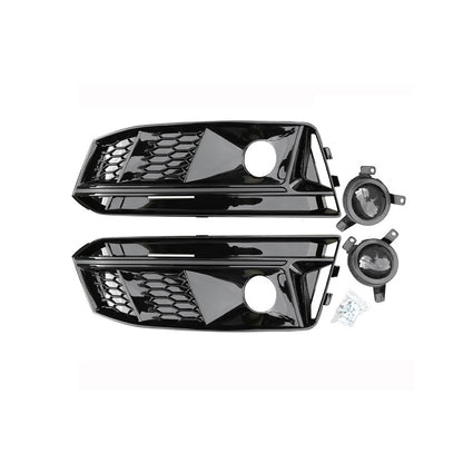 2017-2019 Audi Front Bumper Down Grille Honeycomb Style S line Fog Light Grilles For Audi A4 S4 B9