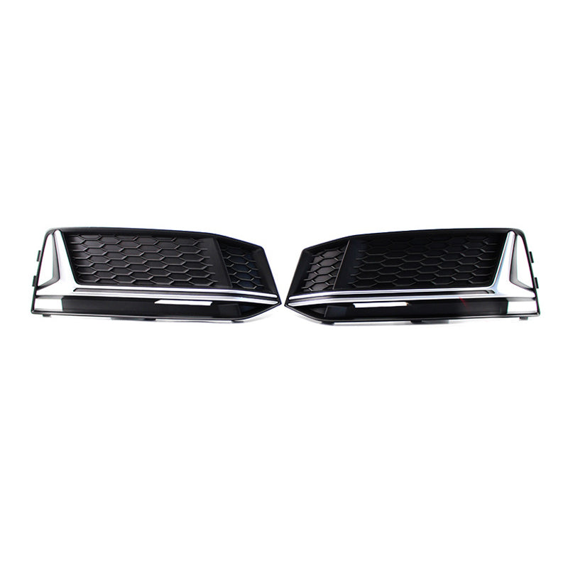 2017-2019 Audi Front Bumper Down Grille Honeycomb Style S line Fog Light Grilles For Audi A4 S4 B9