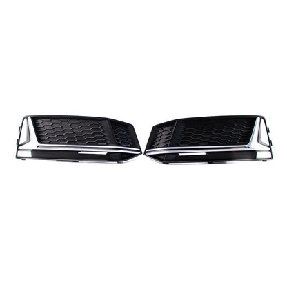 2017-2019 Audi Front Bumper Down Grille Honeycomb Style S line Fog Light Grilles For Audi A4 S4 B9