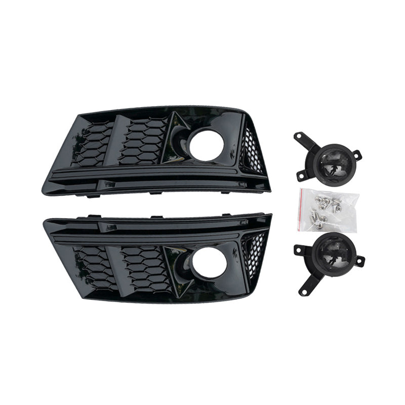 2017-2019 Audi Front Bumper Down Grille Honeycomb Style Non S line Fog Light Grilles For Audi A4 S4 B9