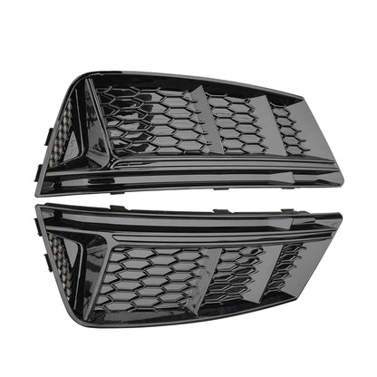 2017-2019 Audi Front Bumper Down Grille Honeycomb Style Non S line Fog Light Grilles For Audi A4 S4 B9