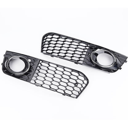 2008-2012 Audi A4 B8 Front Bumper Down Grille Honeycomb Style Non S line Fog Light Grilles For Audi A4 S4 B8