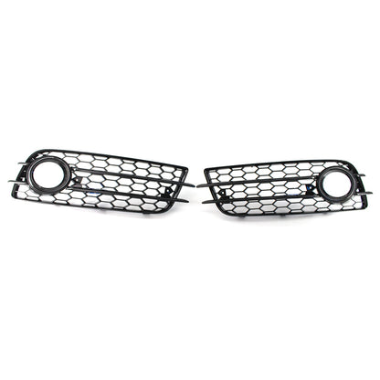 2008-2012 Audi Front Bumper Down Grille Honeycomb Style S line Fog Light Grilles For Audi A4 S4 B8