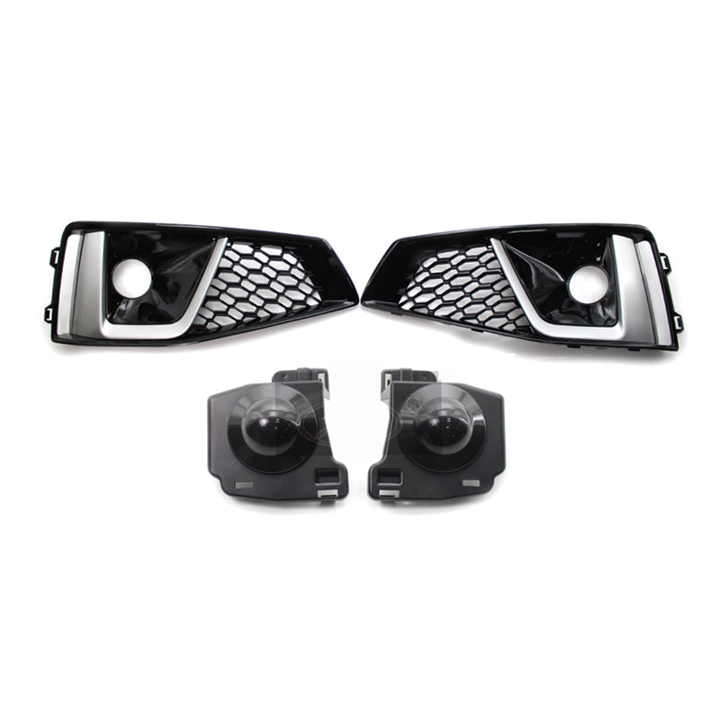 2019 Audi Front Bumper Down Grille Honeycomb Style S line Fog Light Grilles For Audi A4 S4 B9