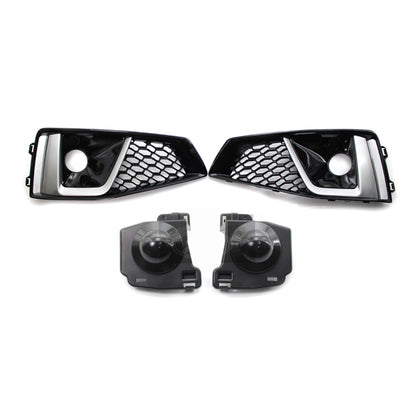 2019 Audi Front Bumper Down Grille Honeycomb Style S line Fog Light Grilles For Audi A4 S4 B9