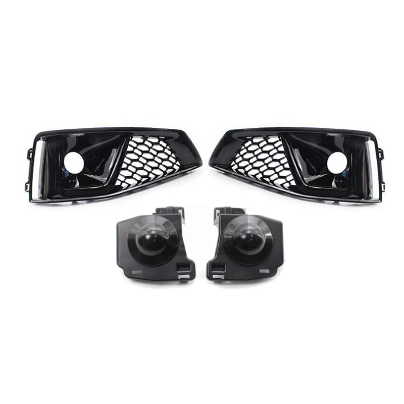 2019 Audi Front Bumper Down Grille Honeycomb Style S line Fog Light Grilles For Audi A4 S4 B9