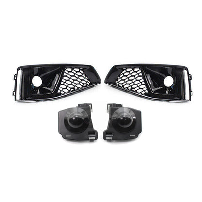 2019 Audi Front Bumper Down Grille Honeycomb Style S line Fog Light Grilles For Audi A4 S4 B9