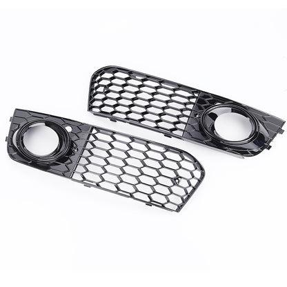 2008-2012 Audi A4 B8 Front Bumper Down Grille Honeycomb Style Non S line Fog Light Grilles For Audi A4 S4 B8