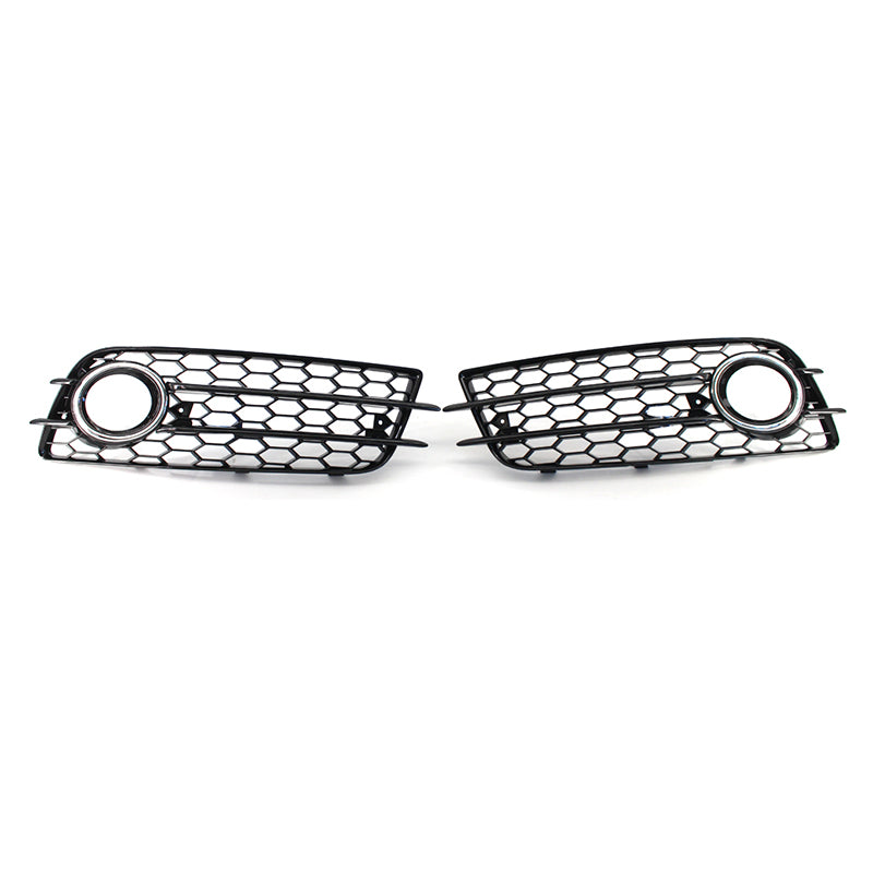 2008-2012 Audi Front Bumper Down Grille Honeycomb Style S line Fog Light Grilles For Audi A4 S4 B8