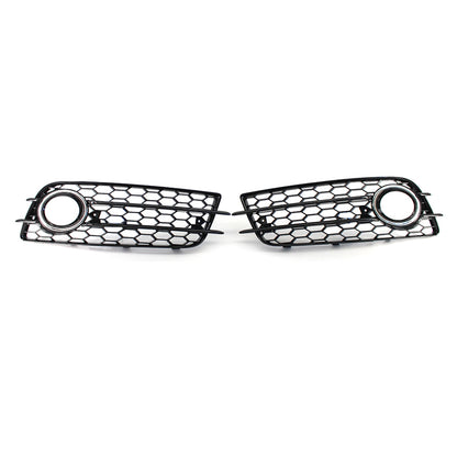 2008-2012 Audi Front Bumper Down Grille Honeycomb Style S line Fog Light Grilles For Audi A4 S4 B8
