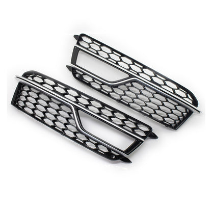 2012-2016 Audi Front Bumper Down Grille Honeycomb Style Fog Light Grilles For Audi A5 S5 B8.5