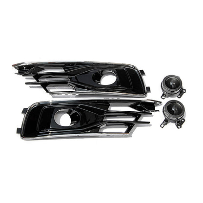 2016-2018 Audi Front Bumper Down Grille Honeycomb Style Non S Line Fog Light Grilles For Audi A6 S6 C7.5