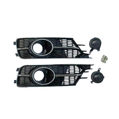 2016-2018 Audi Front Bumper Down Grille Honeycomb Style Non S Line Fog Light Grilles For Audi A6 S6 C7.5