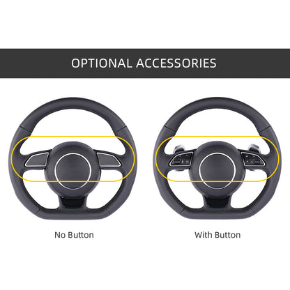 Carbon Fiber Suede Audi B8 Style Steering Wheel Corium For Audi All Series A3 A4 A5 A6 A7 A8 Q2 Q3 Q5 Q7 Q8