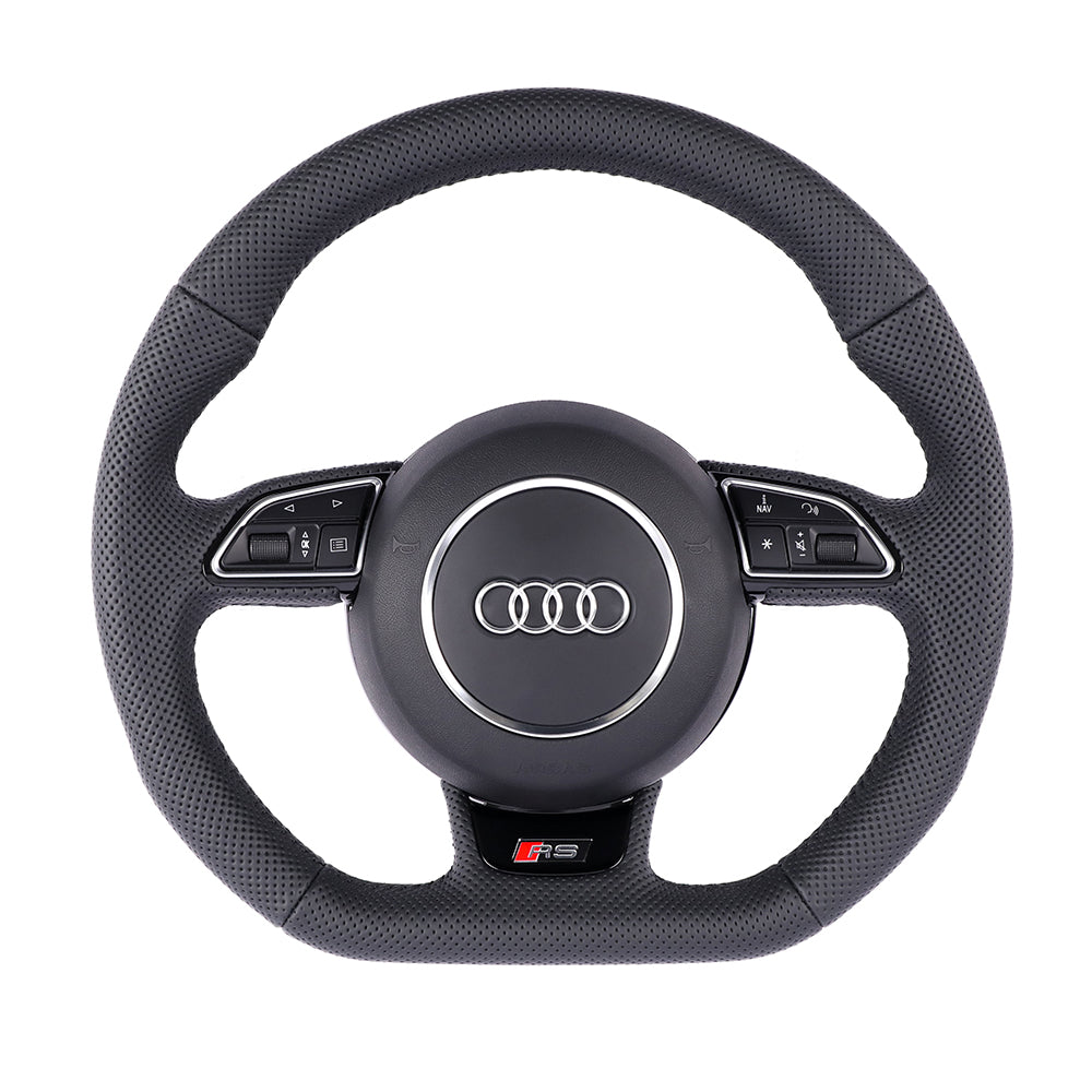 Carbon Fiber Suede Audi B8 Style Steering Wheel Corium For Audi All Series A3 A4 A5 A6 A7 A8 Q2 Q3 Q5 Q7 Q8