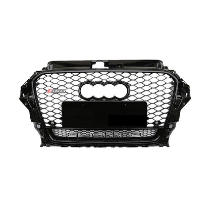 2013-2016 Audi RS3 Honeycomb Grille with lower mesh Quattro For Audi A3 S3 8V