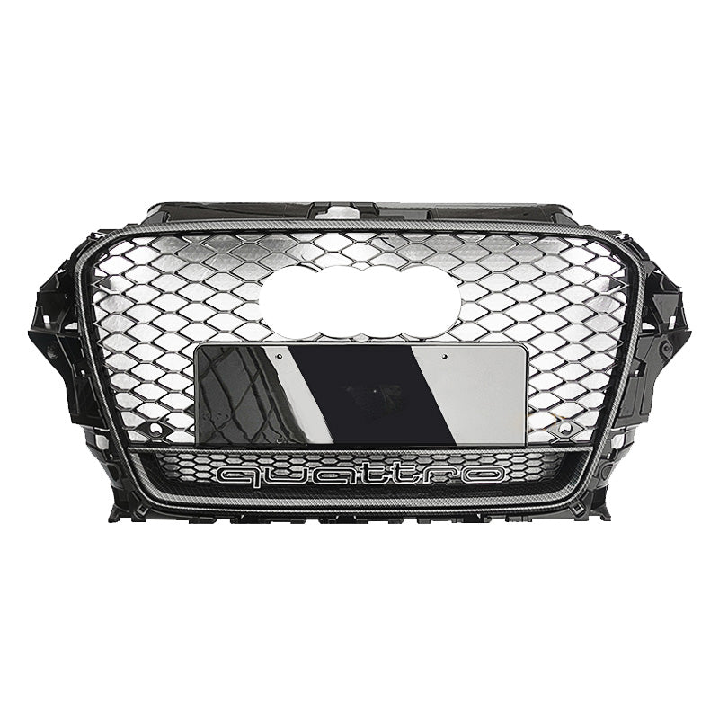 2013-2016 Audi RS3 Honeycomb Grille with lower mesh Quattro For Audi A3 S3 8V