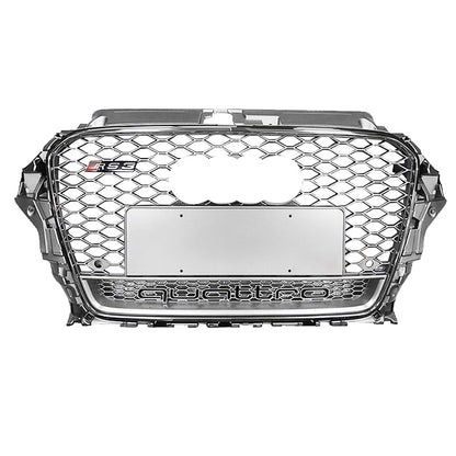 2013-2016 Audi RS3 Honeycomb Grille with lower mesh Quattro For Audi A3 S3 8V