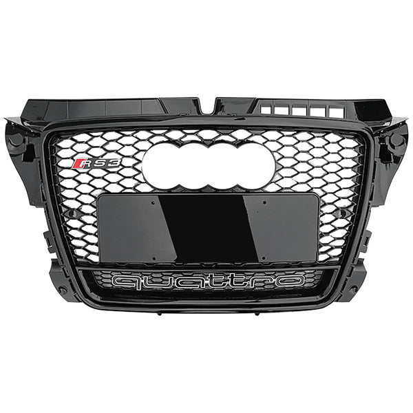 2008-2012 Audi RS3 Honeycomb Grille with lower mesh Quattro For Audi A3 S3 8P.5 8PA