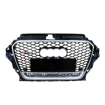 2013-2016 Audi RS3 Honeycomb Grille with lower mesh Quattro For Audi A3 S3 8V