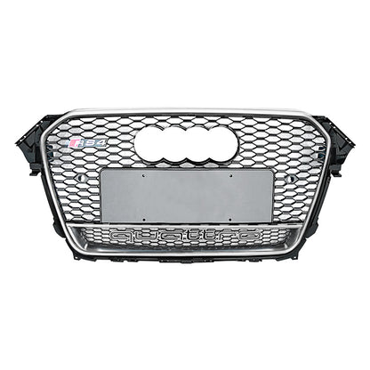 2013-2016 Audi RS4 Honeycomb Grille With Quattro In Lower Mesh For Audi A4 S4 B8.5