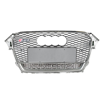 2013-2016 Audi RS4 Honeycomb Grille With Quattro In Lower Mesh For Audi A4 S4 B8.5