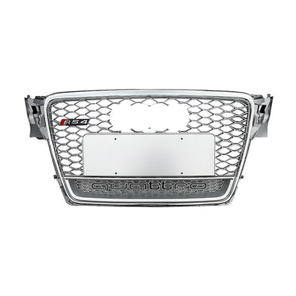 2008-2012 Audi RS4 Honeycomb Front Grille With Lower Mesh Quattro For Audi A4 S4 B8