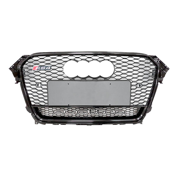 2013-2016 Audi RS4 Honeycomb Grille With Quattro In Lower Mesh For Audi A4 S4 B8.5