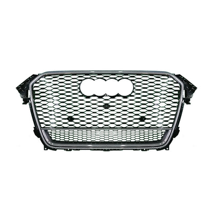 2013-2016 Audi RS4 Honeycomb Grille With Quattro In Lower Mesh For Audi A4 S4 B8.5