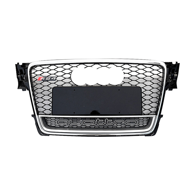 2008-2012 Audi RS4 Honeycomb Front Grille With Lower Mesh Quattro For Audi A4 S4 B8
