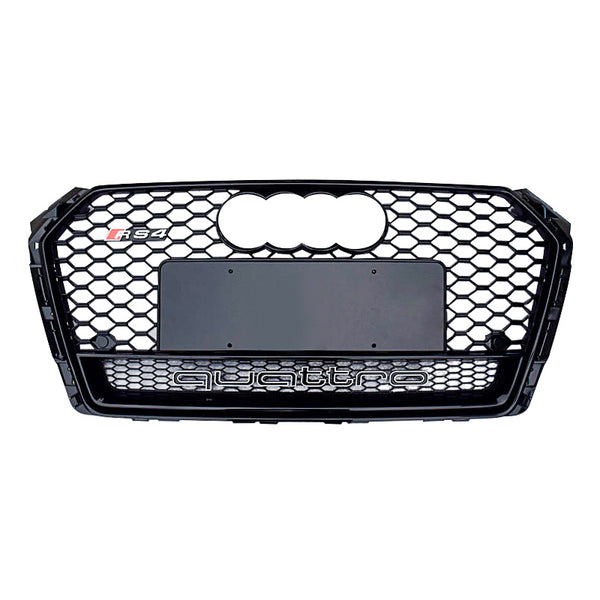 2017-2019 Audi RS4 Honeycomb Front Grille With Lower Mesh Quattro For Audi A4 S4 B9