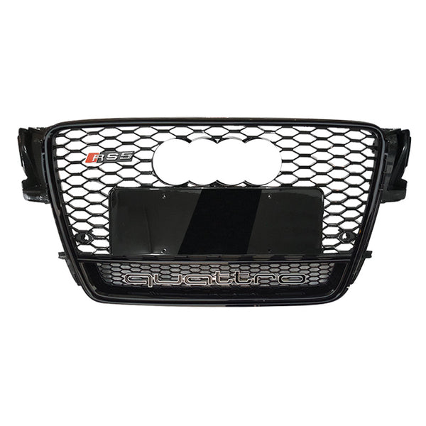 2009-2011 Audi RS5 Honeycomb Grille With Quattro In Lower Mesh For Audi A5 S5 B8