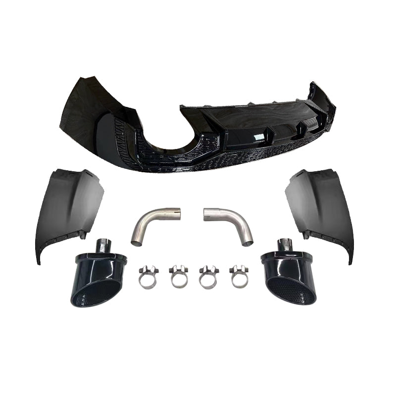 2019-2025 Audi Q5 SQ5 To RSQ8 Style Rear Diffuser With Tailpipe For Audi Q5 SQ5 B9 B9.5