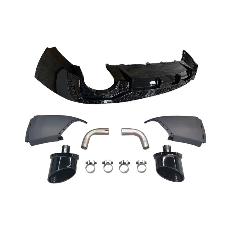 2019-2025 Audi Q5 SQ5 To RSQ8 Style Rear Diffuser With Tailpipe For Audi Q5 SQ5 B9 B9.5