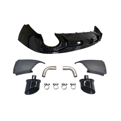 2019-2025 Audi Q5 SQ5 To RSQ8 Style Rear Diffuser With Tailpipe For Audi Q5 SQ5 B9 B9.5