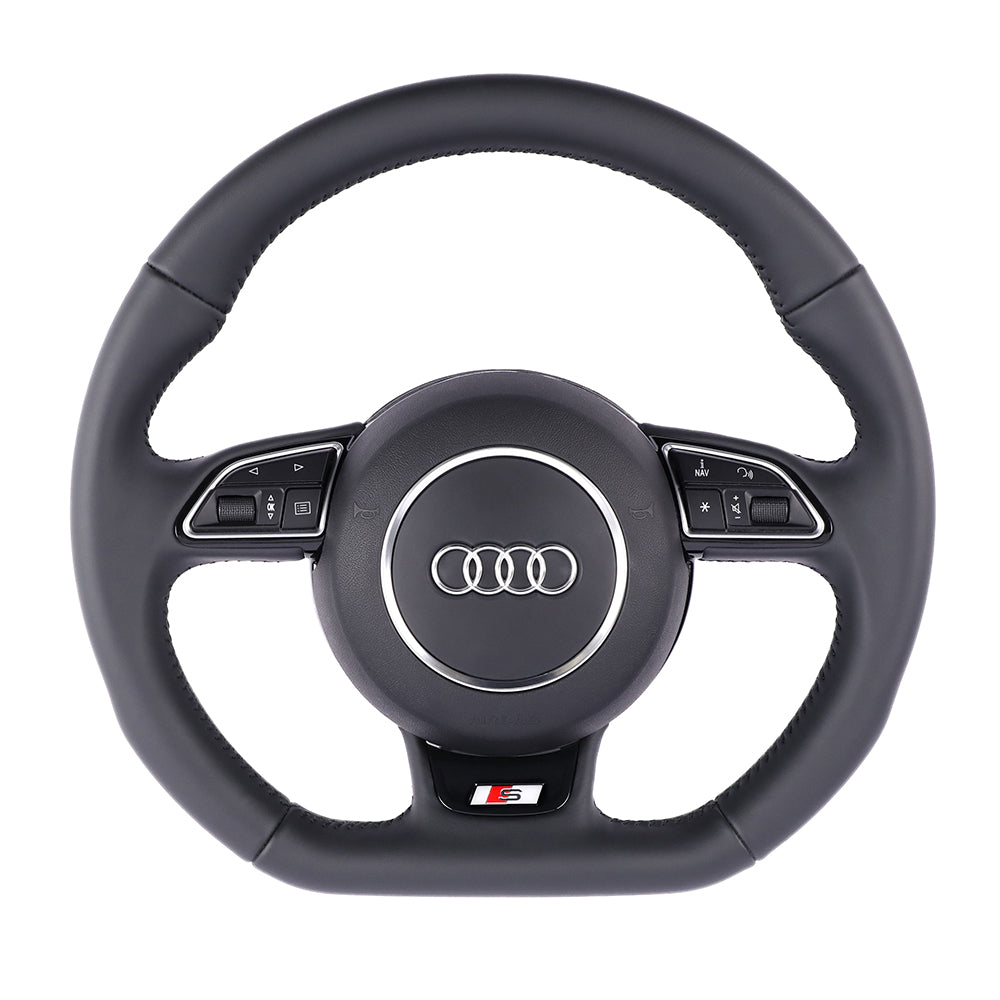 Carbon Fiber Suede Audi B8 Style Steering Wheel Corium For Audi All Series A3 A4 A5 A6 A7 A8 Q2 Q3 Q5 Q7 Q8