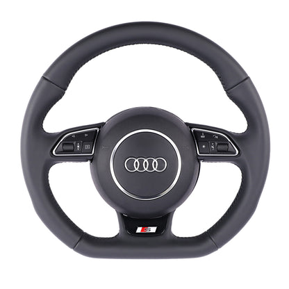 Carbon Fiber Suede Audi B8 Style Steering Wheel Corium For Audi All Series A3 A4 A5 A6 A7 A8 Q2 Q3 Q5 Q7 Q8