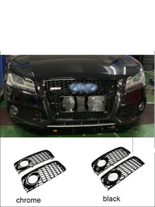 2009-2011 Audi Front Bumper Down Grille Honeycomb Style S line Fog Light Grilles For Audi A5 S5 B8