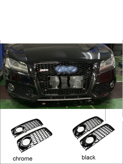 2009-2011 Audi Front Bumper Down Grille Honeycomb Style S line Fog Light Grilles For Audi A5 S5 B8