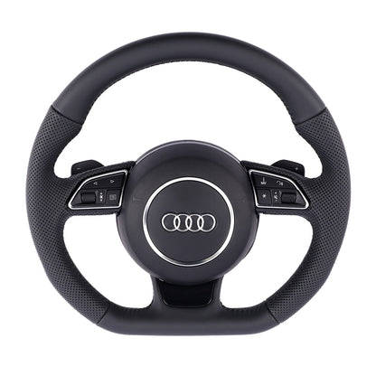 Carbon Fiber Suede Audi B8 Style Steering Wheel Corium For Audi All Series A3 A4 A5 A6 A7 A8 Q2 Q3 Q5 Q7 Q8